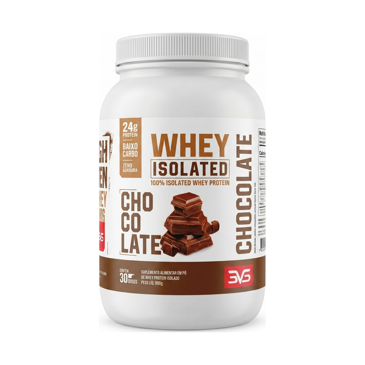 100% Whey Protein Isolada 3VS · 27g de proteína por dose · microfiltrada · 900g