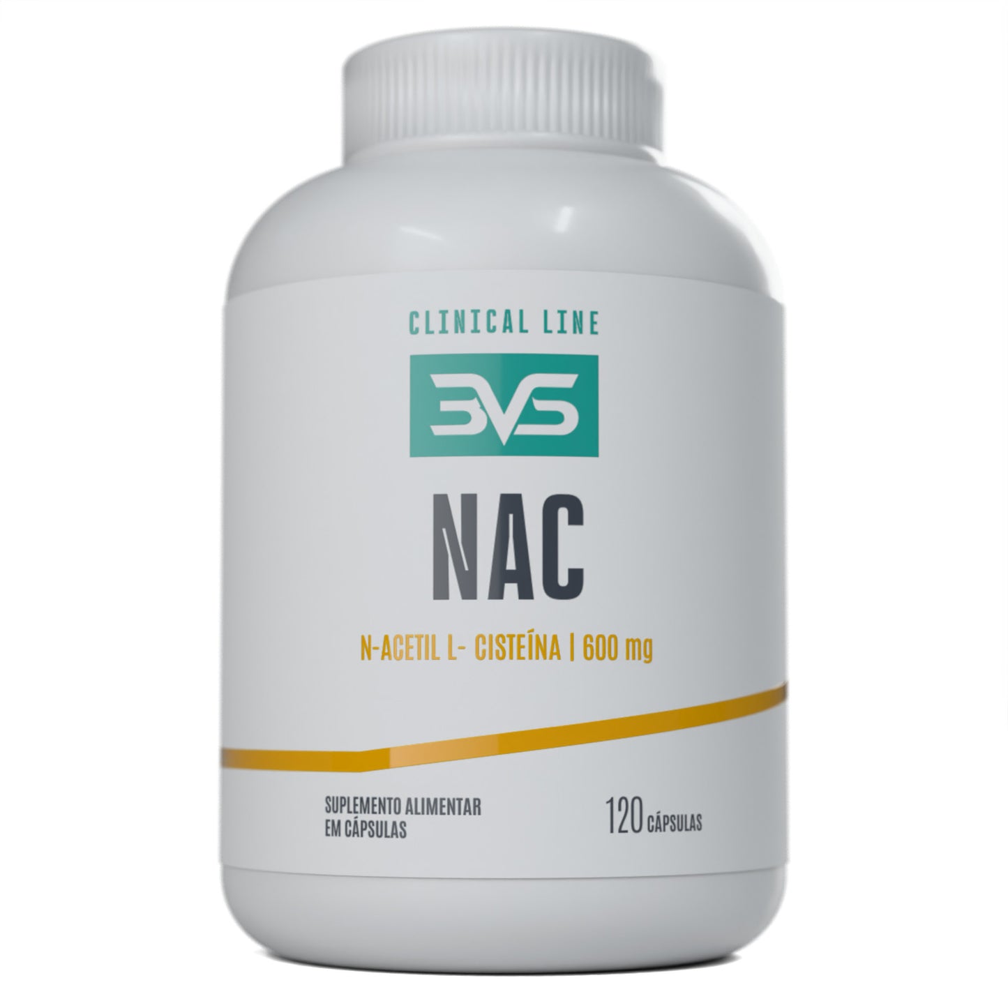 NAC 600mg 3VS Clinical Line — 120 cápsulas