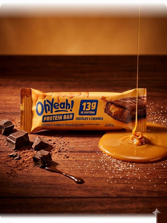 BARRA PROTEIN OH YEAH RECHEADA - CHOCOLATE E CARAMELO lifestyle