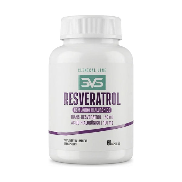 Resveratrol com Ácido Hialurônico 60 Cápsulas