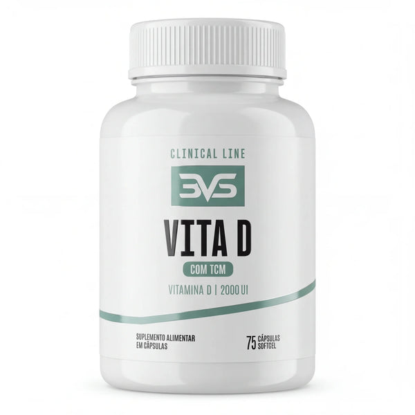 Vitamina D3 2000 UI com TCM - 75 Cápsulas Softgel | 3VS Nutrition