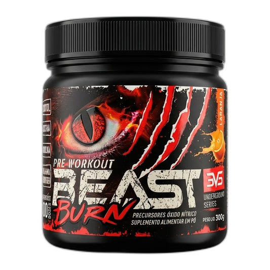Pré-Treino Beast Burn Laranja 300g - 50 Doses | 3VS Nutrition — 3VS Nutrition