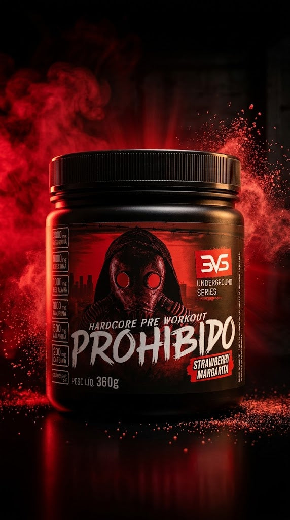 Prohibido 360g · Strawberry Margarita · Pré-treino 3VS Nutrition