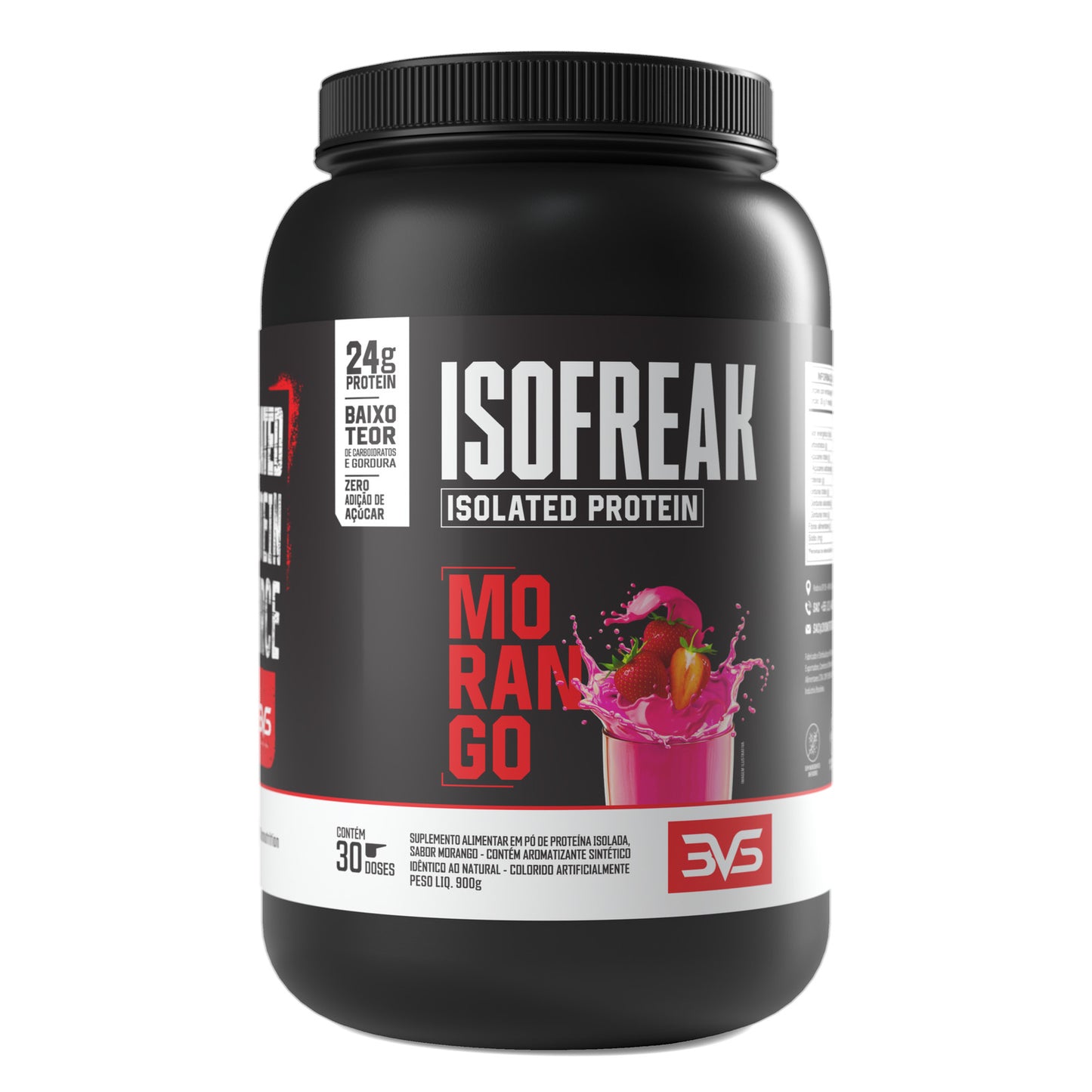 Isofreak Proteína Isolada 900g sabor Morango