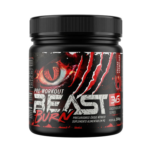 3VS Pré-Treino Beast Burn Laranja 300g - 50 Doses | 3V