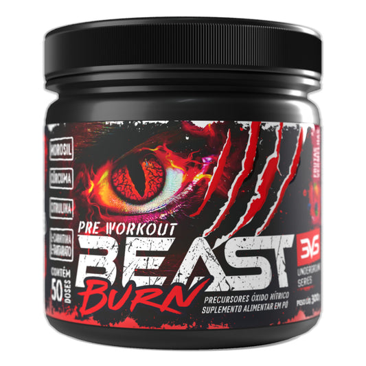 Pré-Treino Beast Burn 300g sabor Frutas Vermelhas