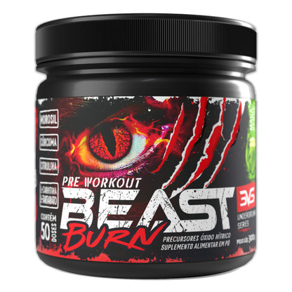 Pré-Treino Beast Burn 300g sabor Maçã Verde