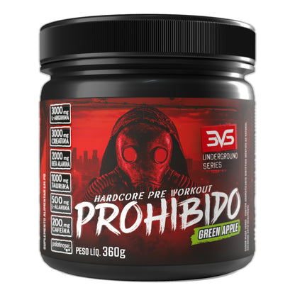 Pré-Treino Prohibido 360g sabor Green Apple