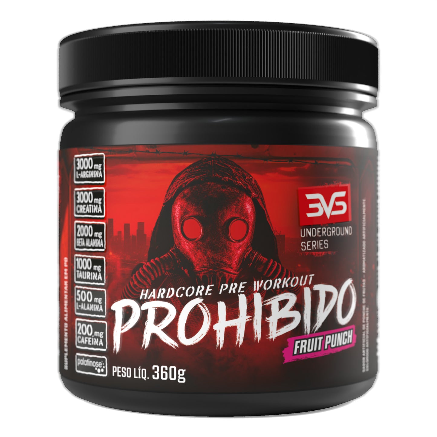 Pré-Treino Prohibido 360g sabor Fruit Punch