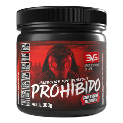 Pré-Treino Prohibido 360g sabor Strawberry Margarita