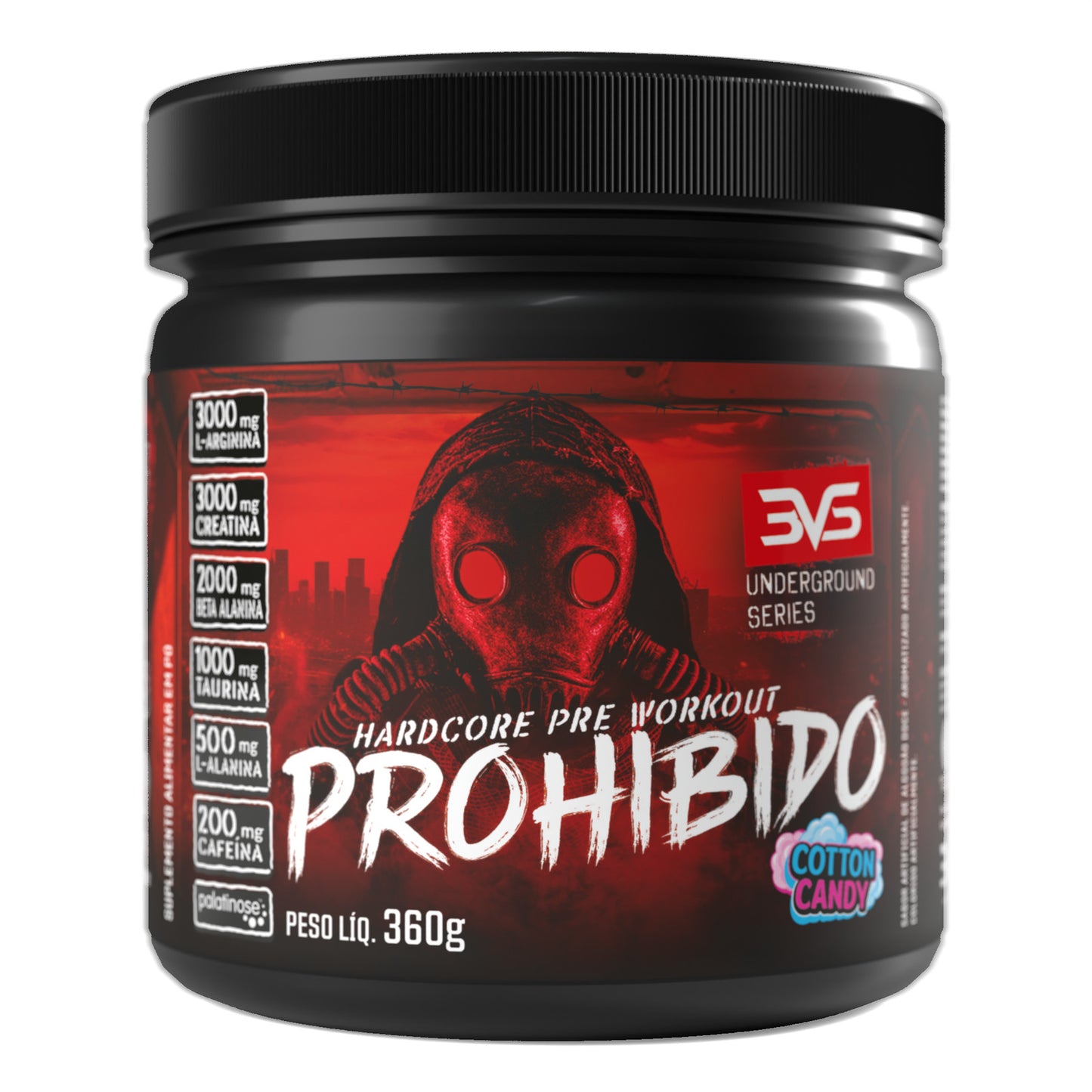 Pré-Treino Prohibido 360g sabor Cotton Candy