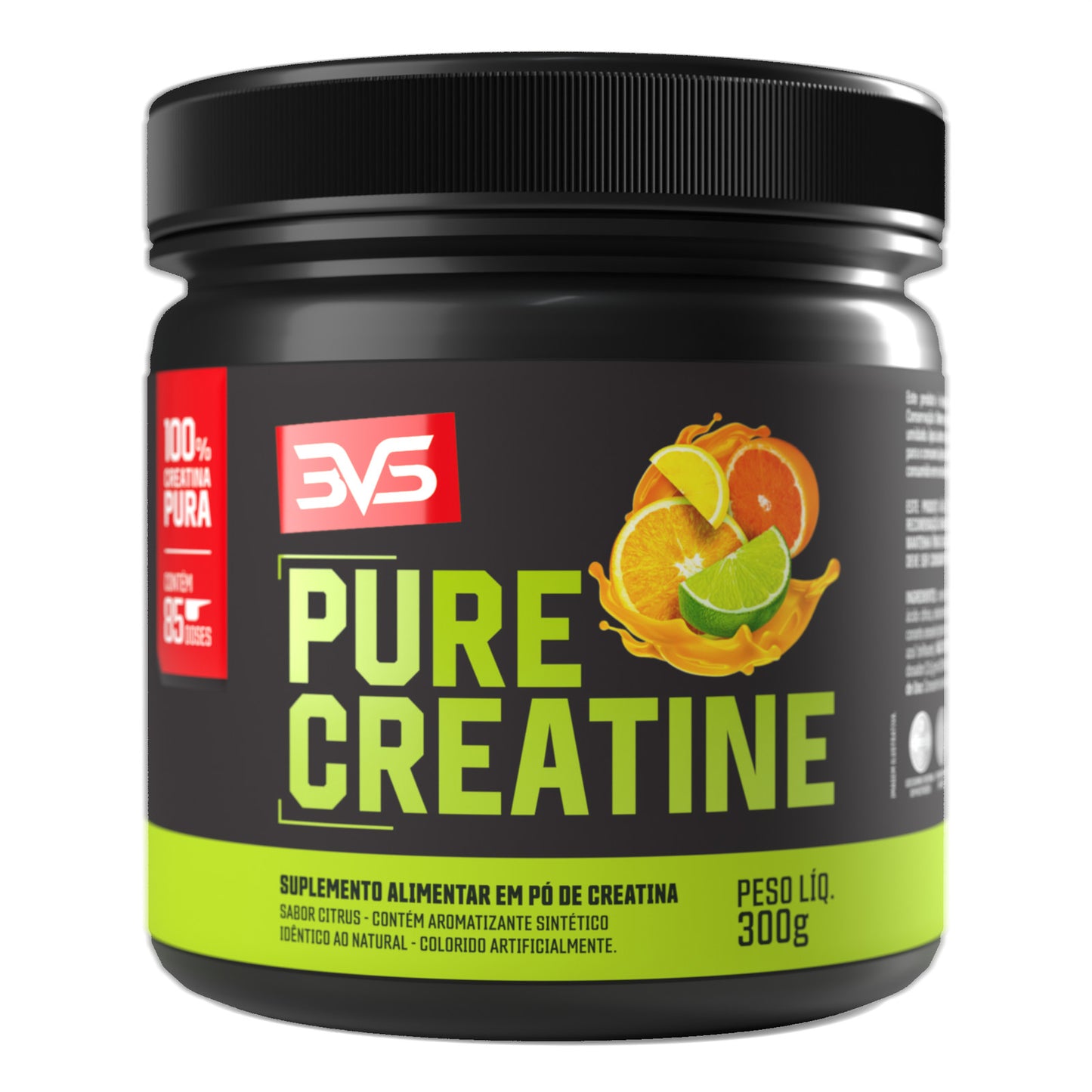 Creatina Pure Monohidratada Saborizada 300g sabor Citrus