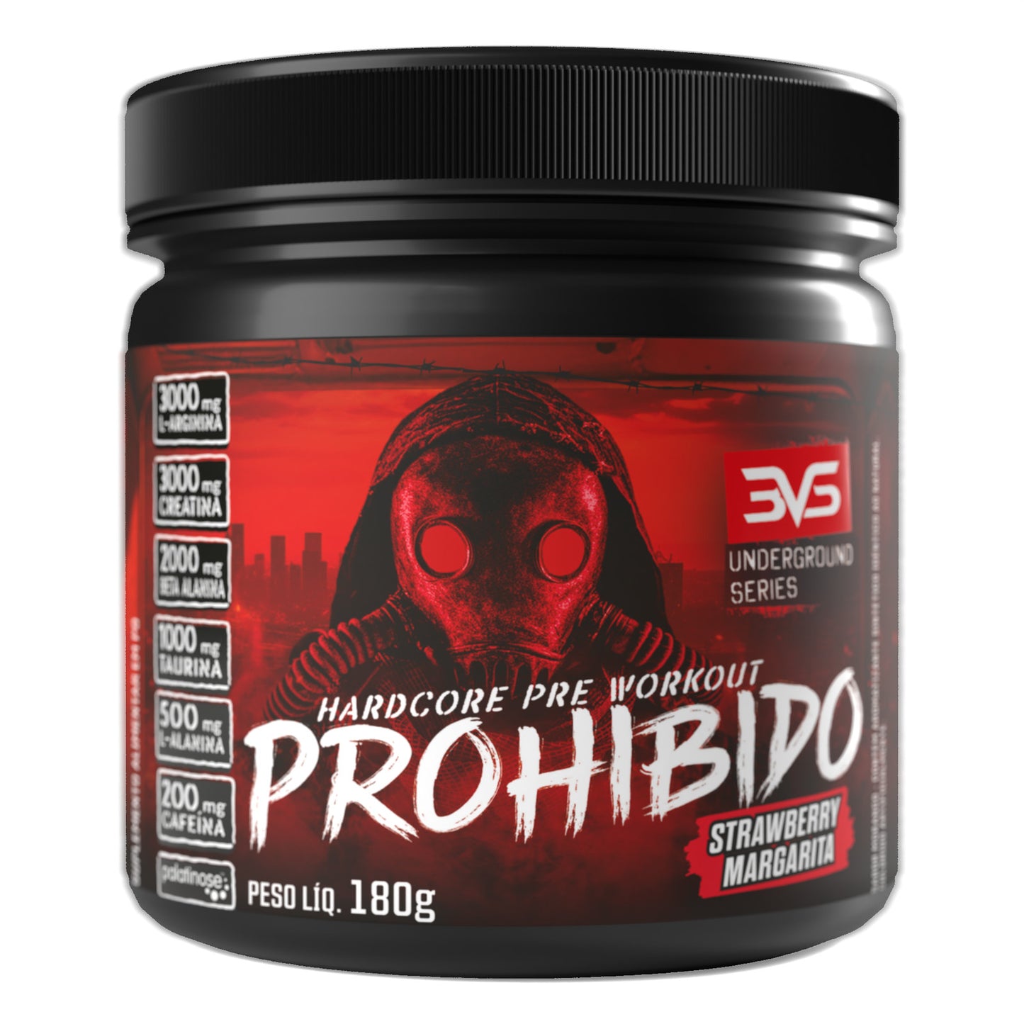 Pré-Treino Prohibido 180g sabor Strawberry Margarita