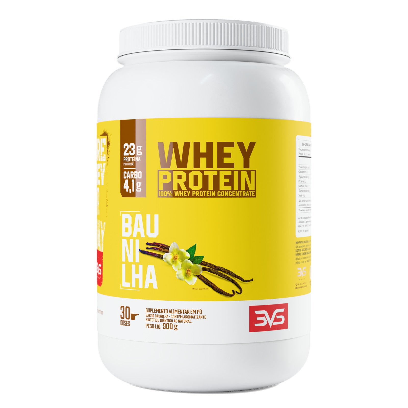 Whey Protein Concentrado 900g sabor Baunilha
