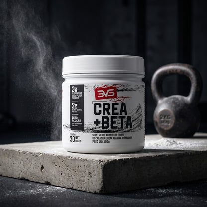 Creatina e beta alanina Crea+Beta 3VS para força e resistência muscular