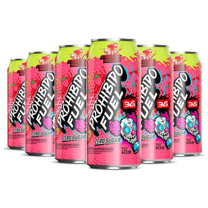 Prohibido Fuel Strawberry Margarita 473ml — pack com 6 latas