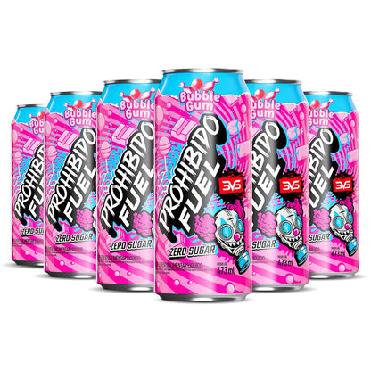 Prohibido Fuel Bubble Gum 473ml — pack com 6 latas