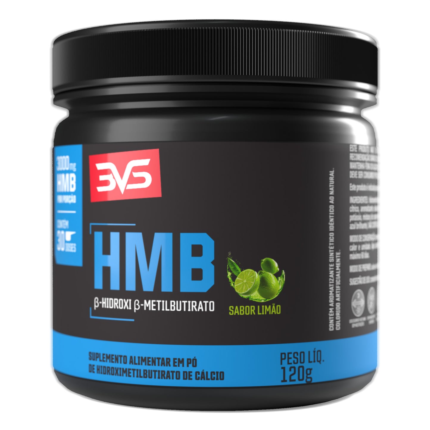 HMB 3000mg em pó 120g sabor Limão