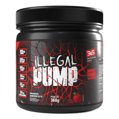 Pré-Treino Vasodilatador Illegal Pump 360g sabor Maçã