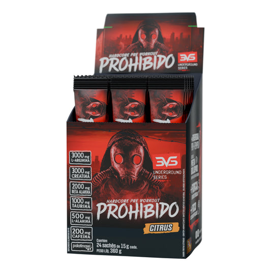 Prohibido Dose 15g caixa com 24 sabor Citrus