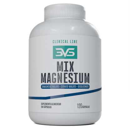 Magnésio Mix 3VS Clinical Line — 120 cápsulas