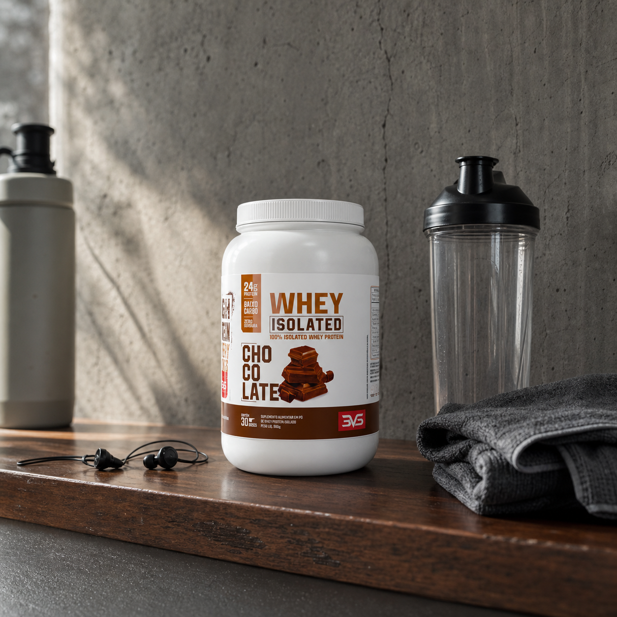 Whey Isolado 900g sabor Chocolate na rotina de academia