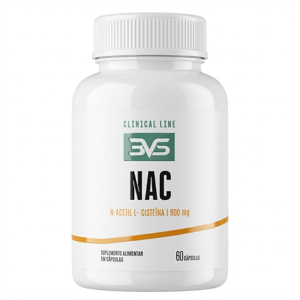 NAC (N-Acetil L-Cisteína) 600mg - 60 Cápsulas | 3VS Nutrition — 60 CAPS