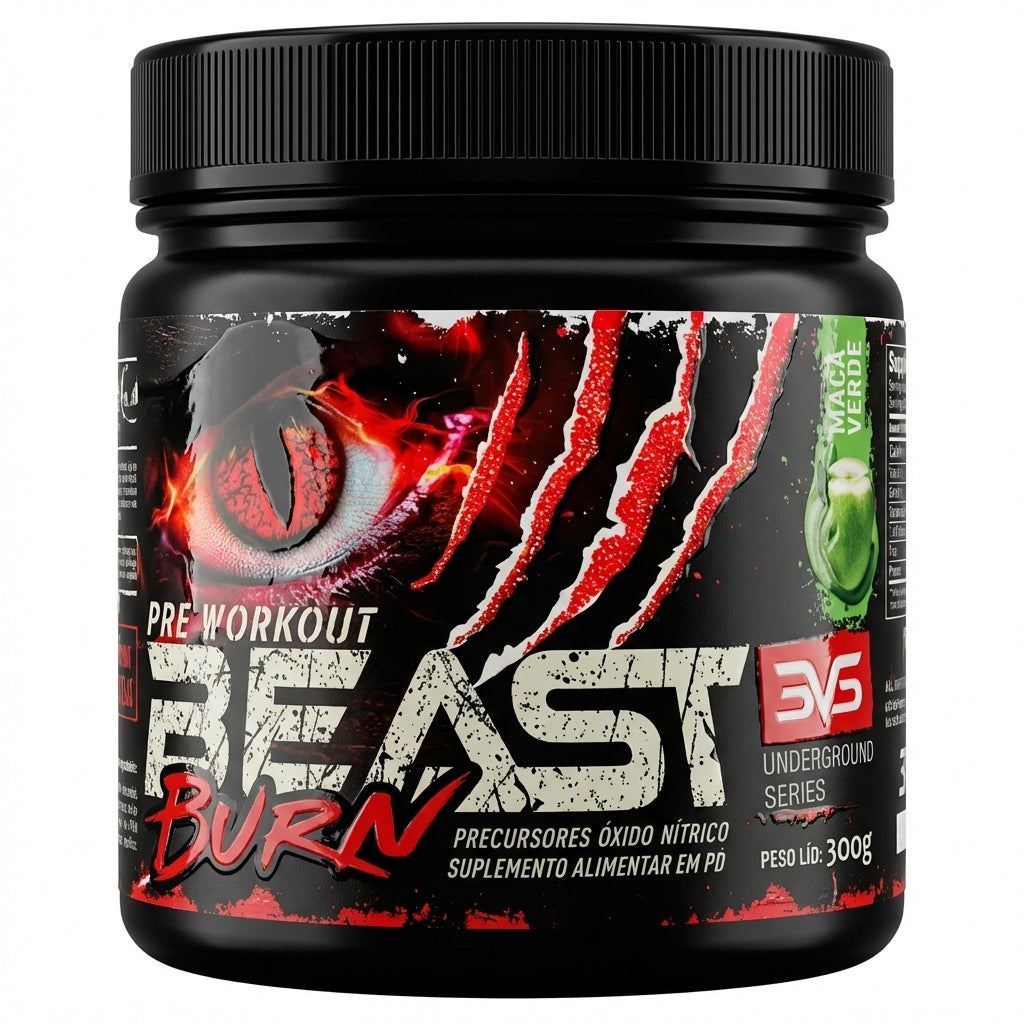 Pré-Treino Beast Burn 300g - 50 Doses | 3VS Nutrition