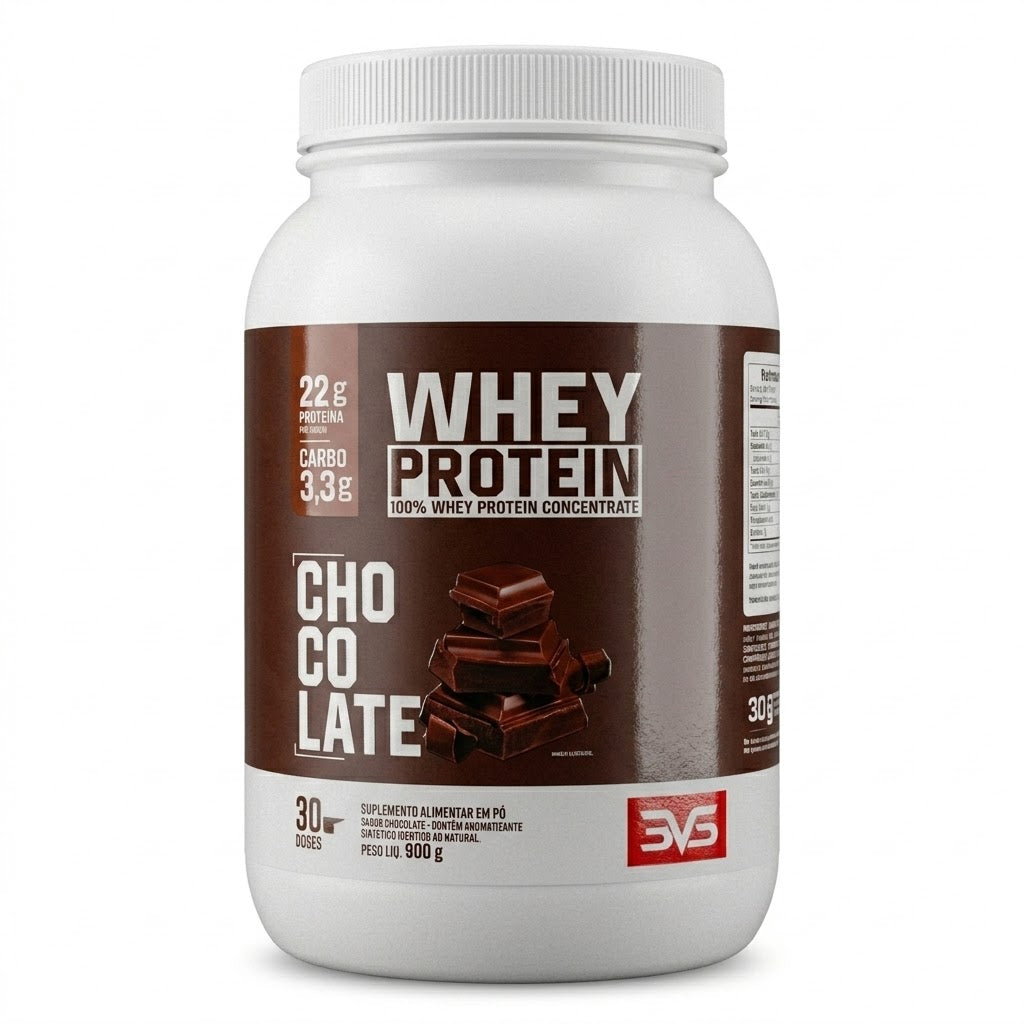 100% Whey Protein Concentrado (900g) - Alta Absorção | 3VS Nutrition — CHOCOLATE