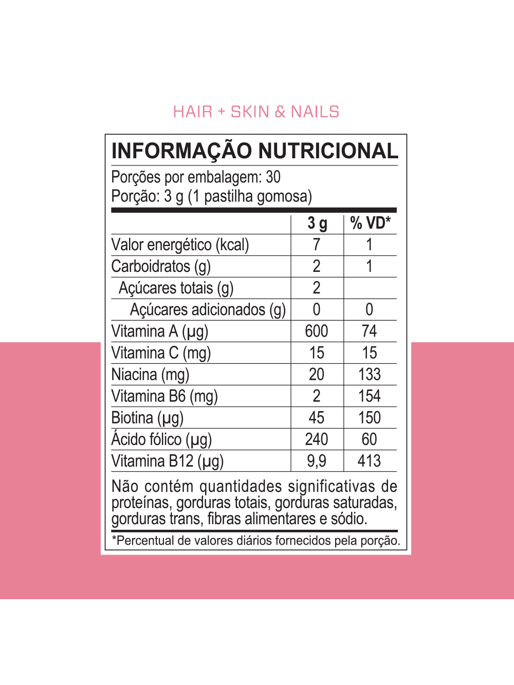 HAIR+SKIN AND NAILS - 30 GOMAS — imagem 2