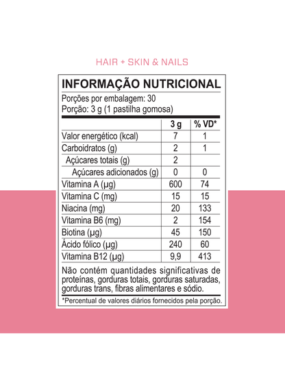 HAIR+SKIN AND NAILS - 30 GOMAS — imagem 2