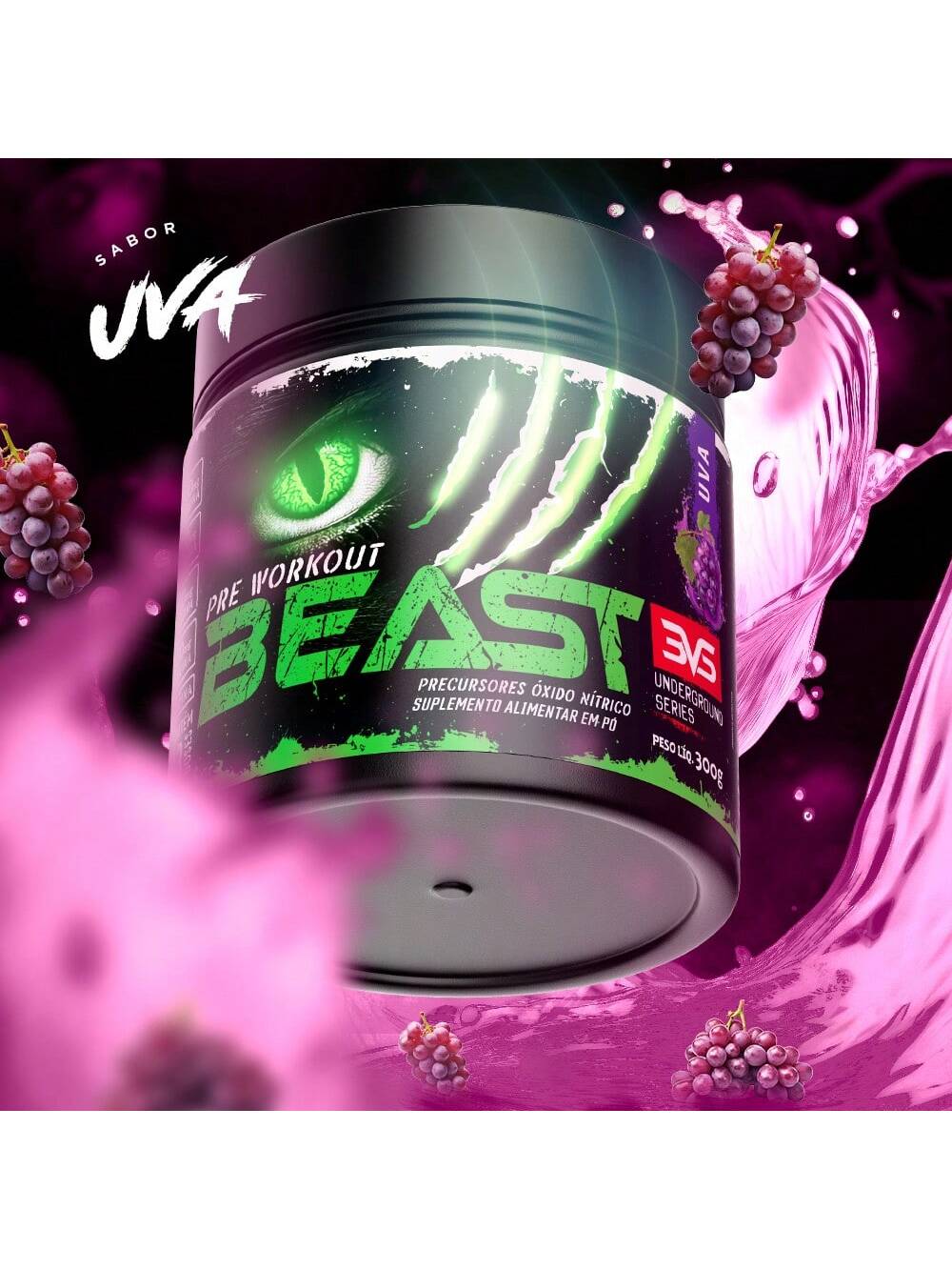 Pré Treino Beast - Uva