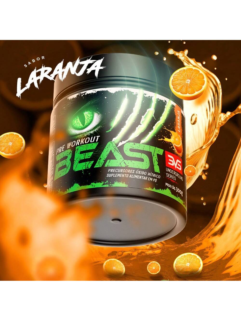 Pré Treino Beast - Laranja