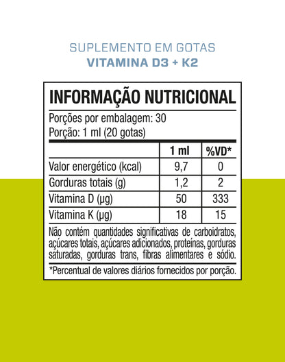 VITAMINA D3 + K2 - 30ml — imagem 2