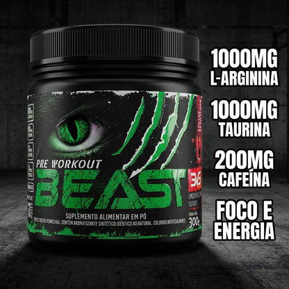 Pré-Treino Beast Original 3VS — ingredientes e dosagens