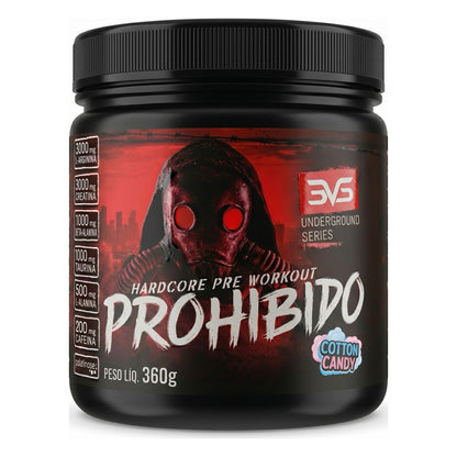 Pré-Treino Prohibido Hardcore 360g / COTTON CANDY