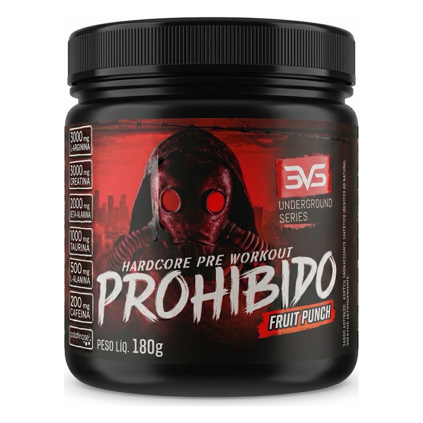 Pré-Treino Prohibido Hardcore 180g / FRUIT PUNCH
