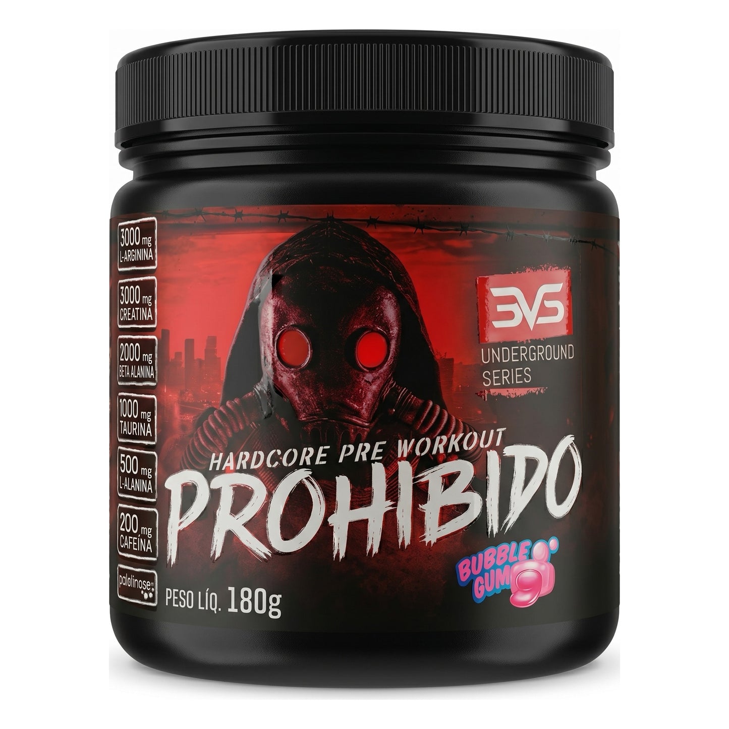 Pré-Treino Prohibido Hardcore 180g / BUBBLE GUM