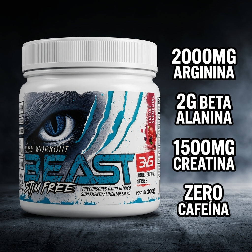 Beast Stim Free — a ciência: arginina, beta-alanina, creatina, taurina