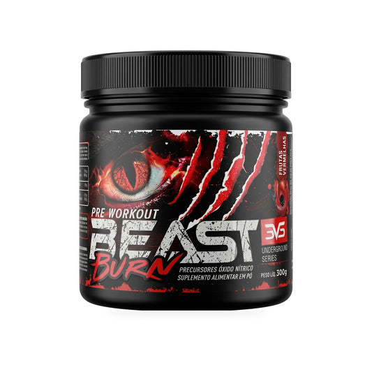 Pré-Treino Beast Burn Frutas Vermelhas 300g