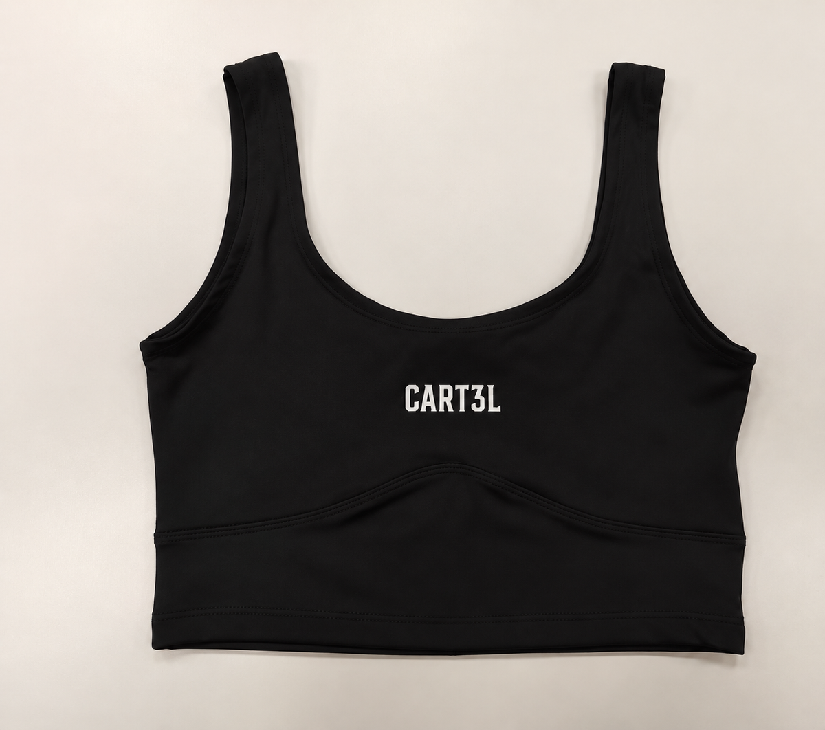 Top CART3L Corset preto — detalhe da peça. Imagem ilustrativa.