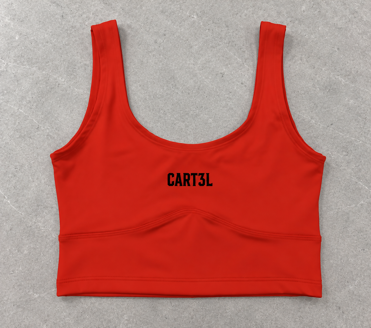 Top CART3L Corset vermelho — detalhe da peça. Imagem ilustrativa.