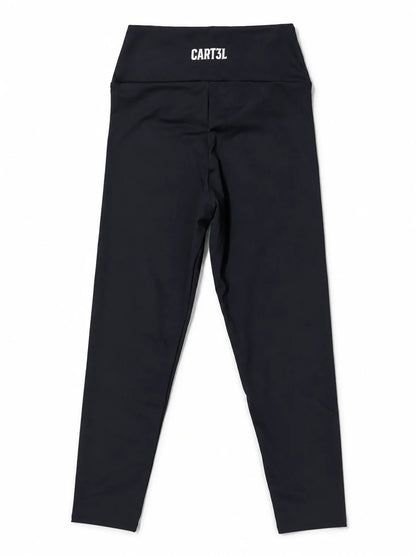 Legging Cart3l preto, vista traseira, logo no cós
