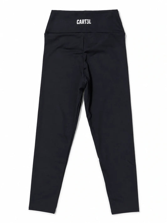 Legging Cart3l preto, vista traseira, logo no cós