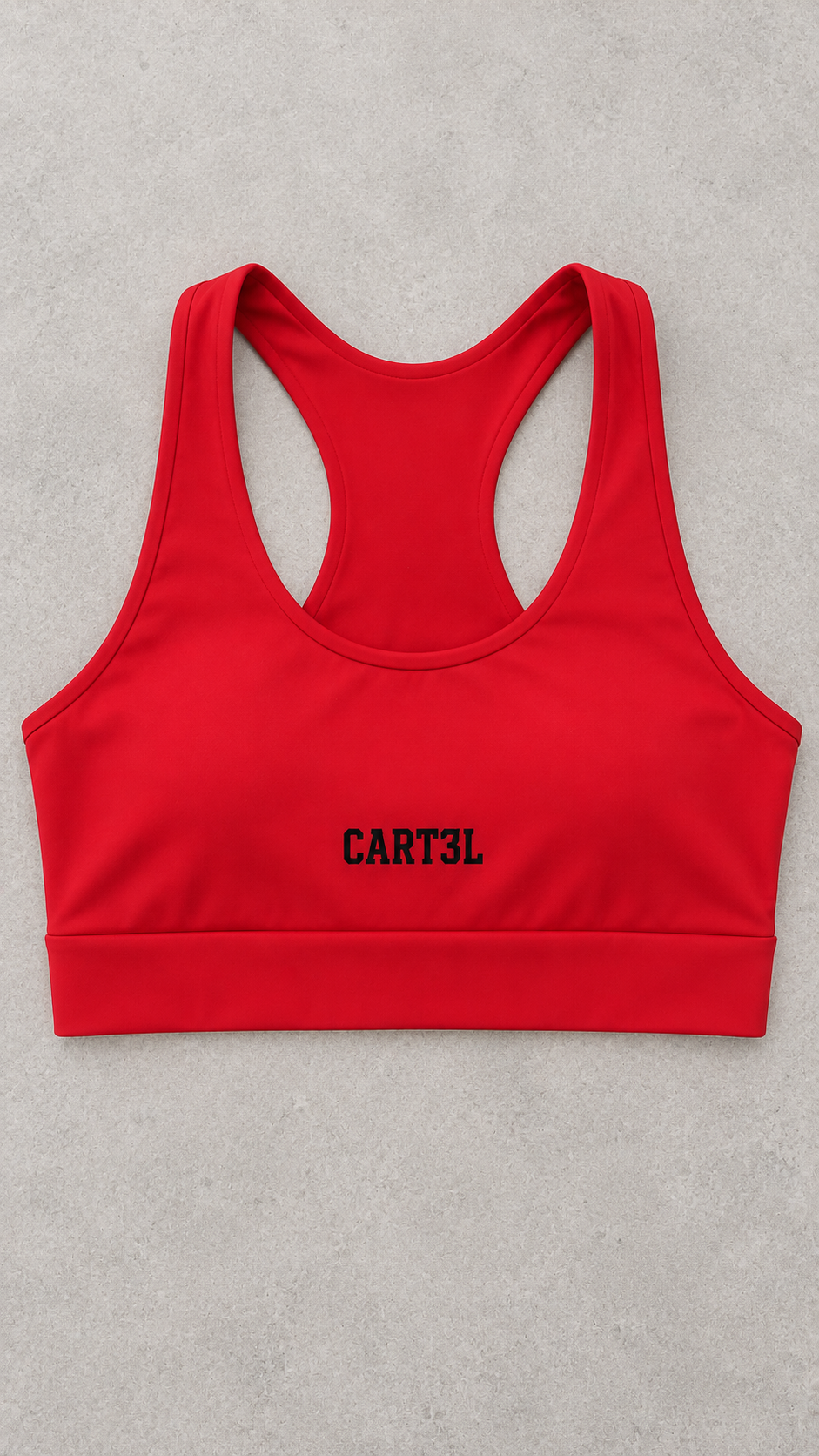 Top CART3L Nadador vermelho — detalhe da peça. Imagem ilustrativa.