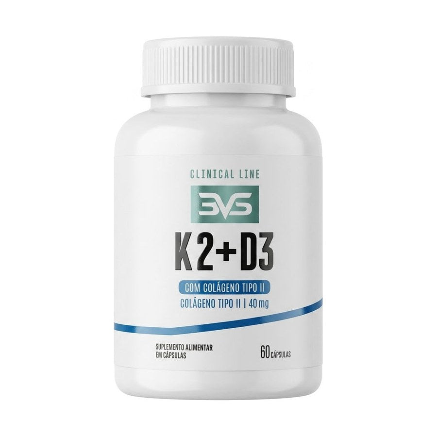 K2+D3 com Colágeno Tipo II 60 Cápsulas