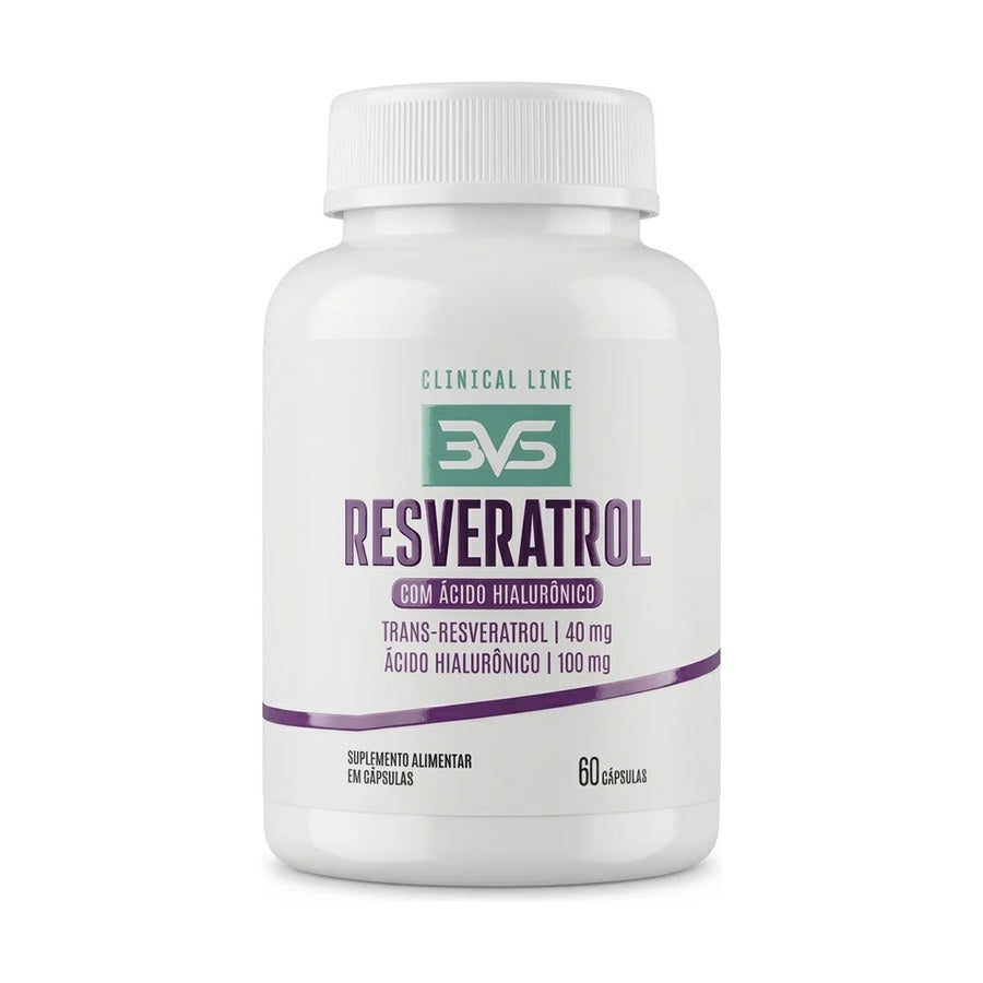 Resveratrol com Ácido Hialurônico 60 Cápsulas