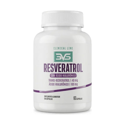 Resveratrol com Ácido Hialurônico 60 Cápsulas