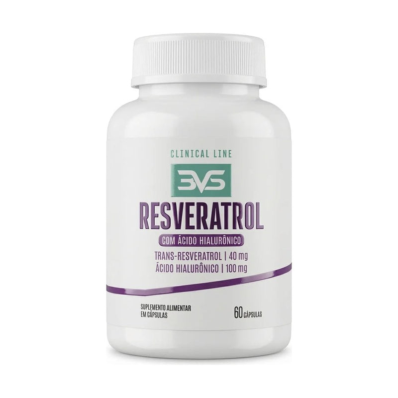 Resveratrol com Ácido Hialurônico 60 Cápsulas