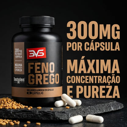 Feno-Grego Testofen — 300 mg de saponinas furostanol por cápsula